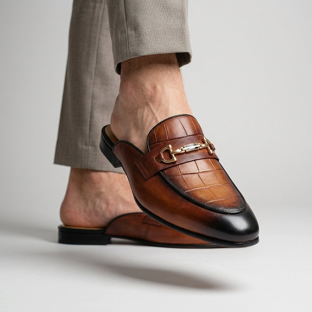 Idris – Skórzane Buty Z Odkrytą Piętą