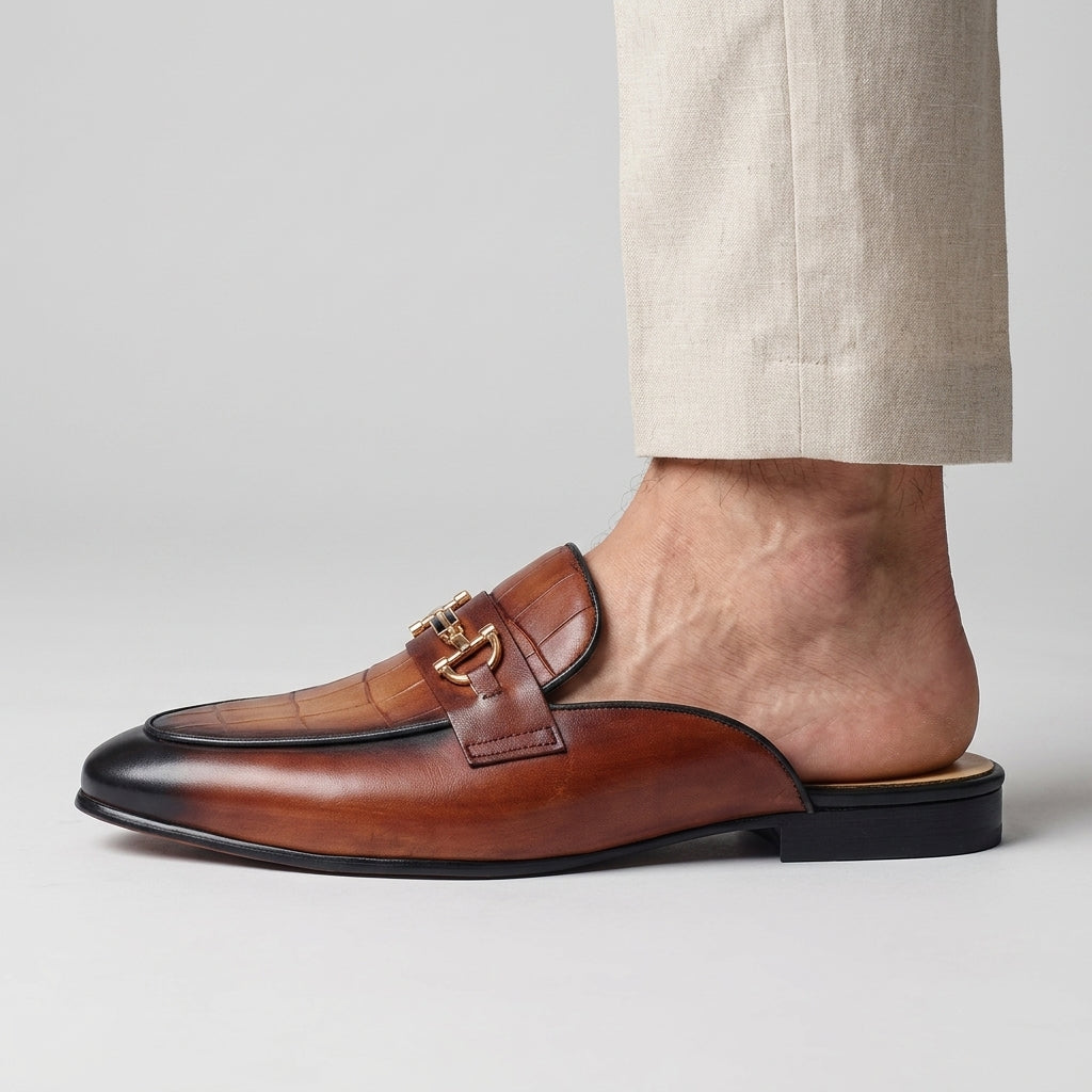 Idris – Skórzane Buty Z Odkrytą Piętą