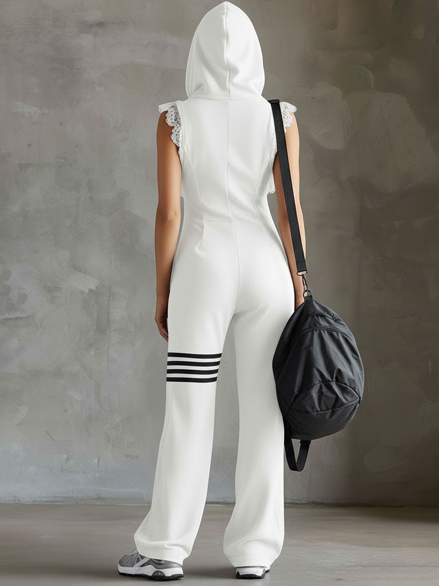 Emese – Sportowy Komplet w Stylu Retro w Paski
