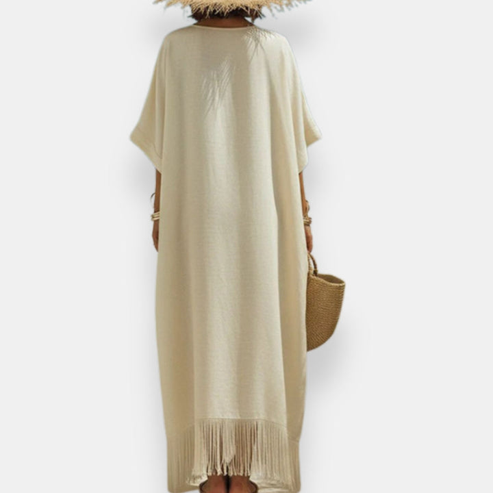 Taciana – Sukienka Typu Kaftan Z Frędzlami