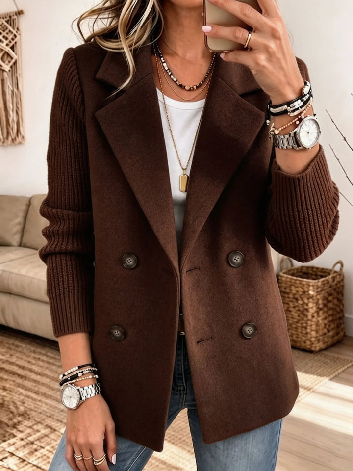 Winchell - Stylowa Jesienna Kurtka Z Dzianinowymi Rękawami