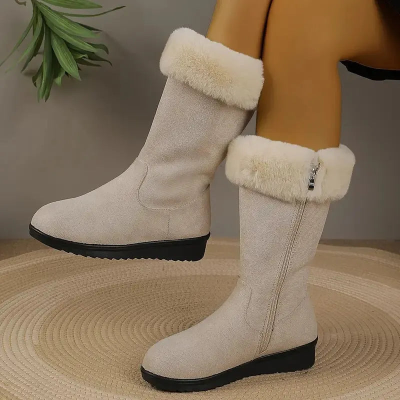 Neah - Ciepłe Długie Buty Z Zamkiem Błyskawicznym