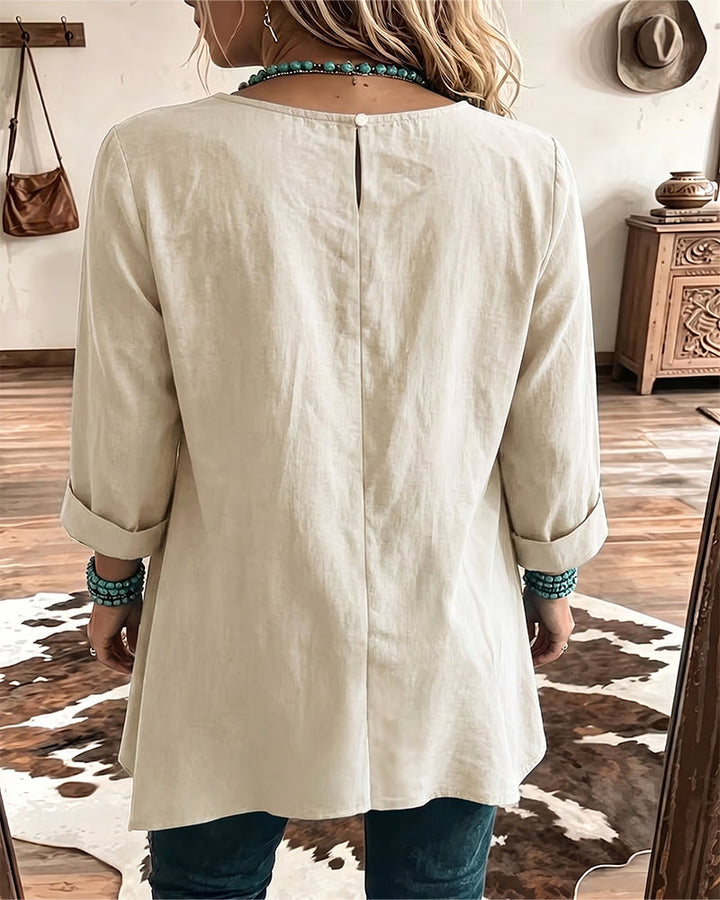 Taireen – Bluzka w Stylu Boho z Plisami