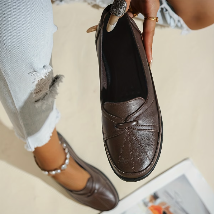 Logina – Mokasyny Typu „Penny Loafers” Ze Sztucznej Skóry