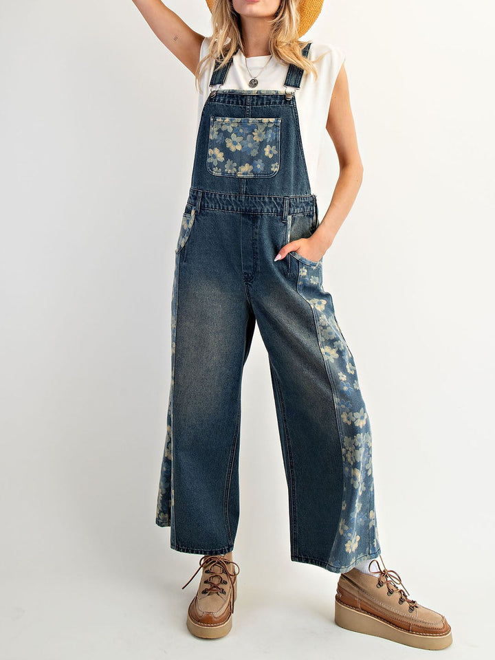 Yalita - Flower Denim Overalls