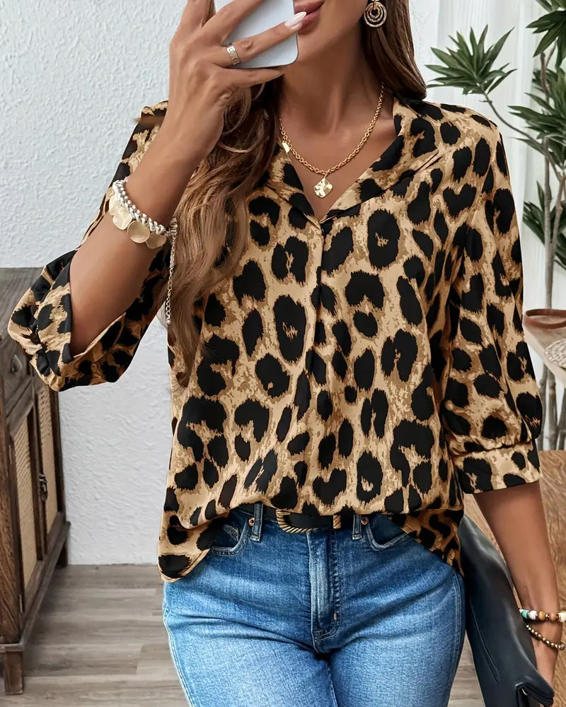 Ianira - Wygodna Bluzka Z Dekoltem W Serek
