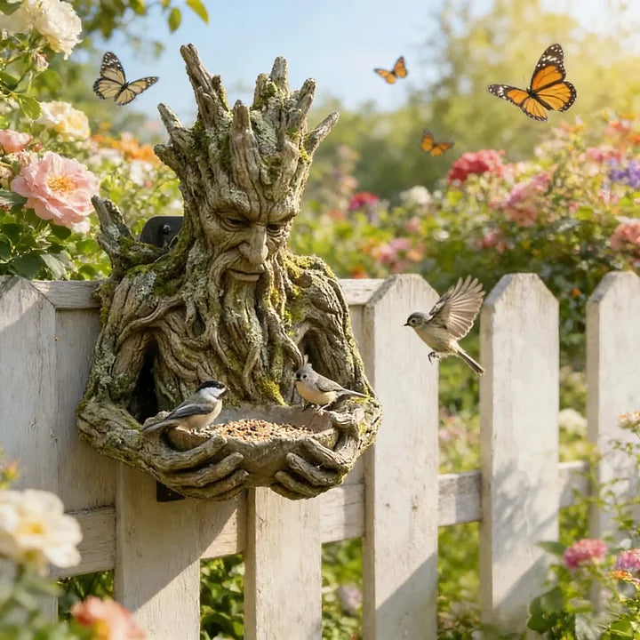 NatureHold – Rzeźba Służąca Jako Karmnik Dla Ptaków, Wkomponowana w Drzewo