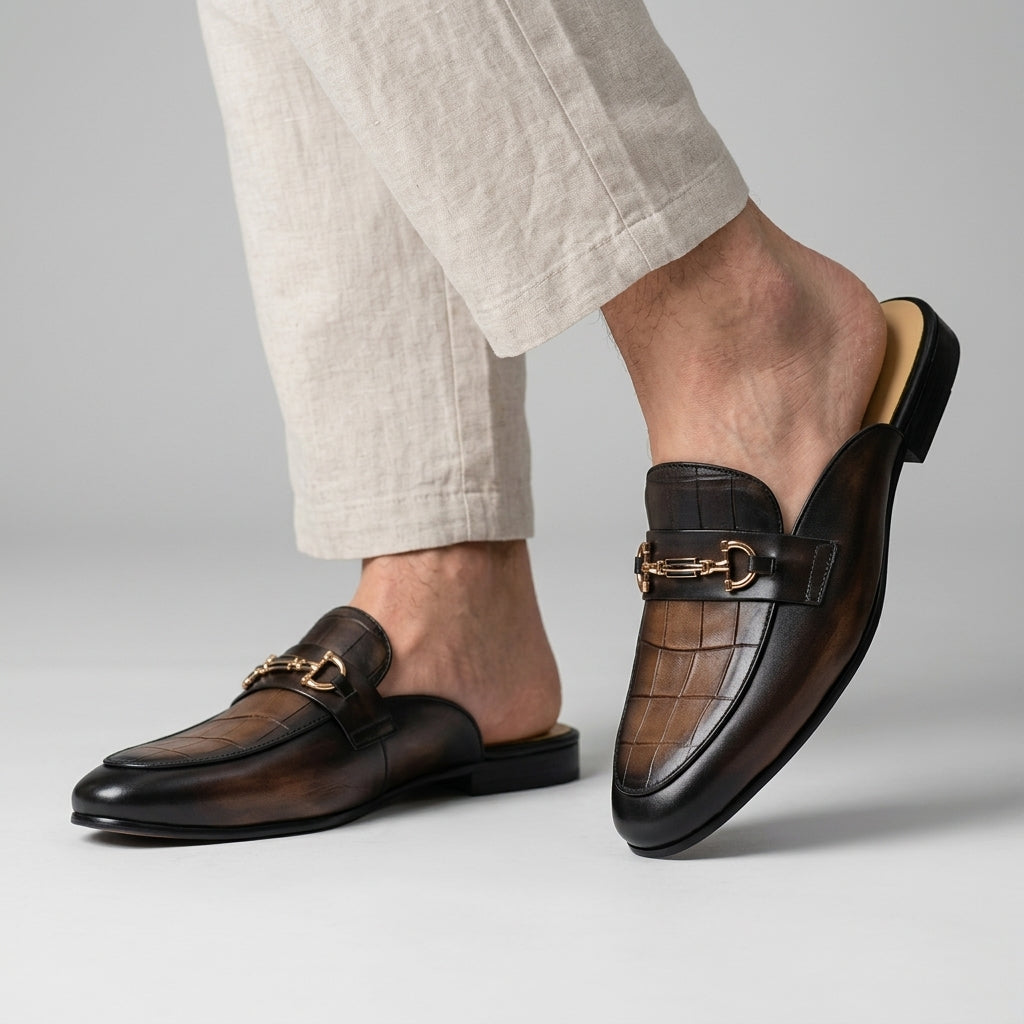 Idris – Skórzane Buty Z Odkrytą Piętą