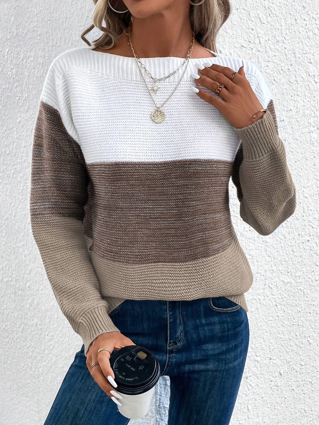 Faria – Elegancki Sweter Z Długim Rękawem