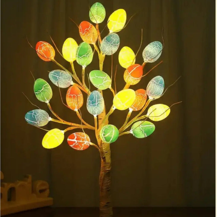 SpringAura - Kolorowa Choinka Wielkanocna z Diodami LED do Swiątecznej Dekoracji Wnętrz