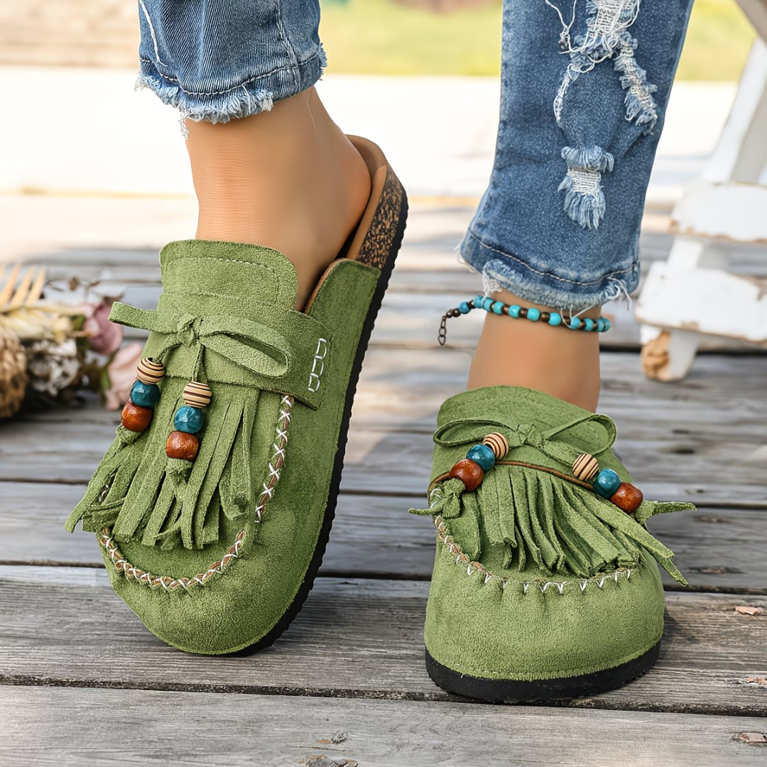 Mehra – Mokasyny z Zamszu w Stylu Bohemy