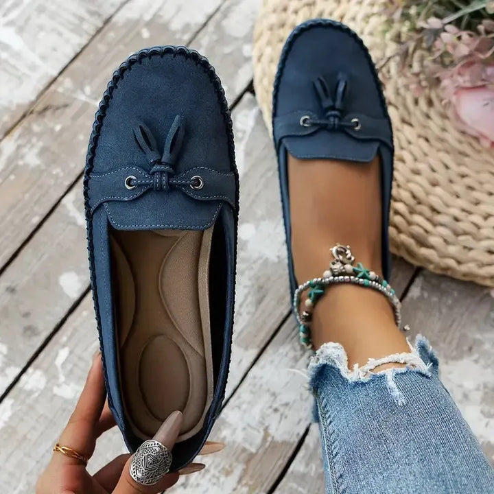 Patamon - Wygodne Mokasyny Z Delikatnymi Kokardkami W Stylu Vintage