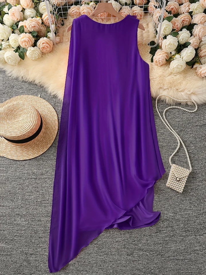Maren – Elegancka Sukienka MIDI Bez Rękawów