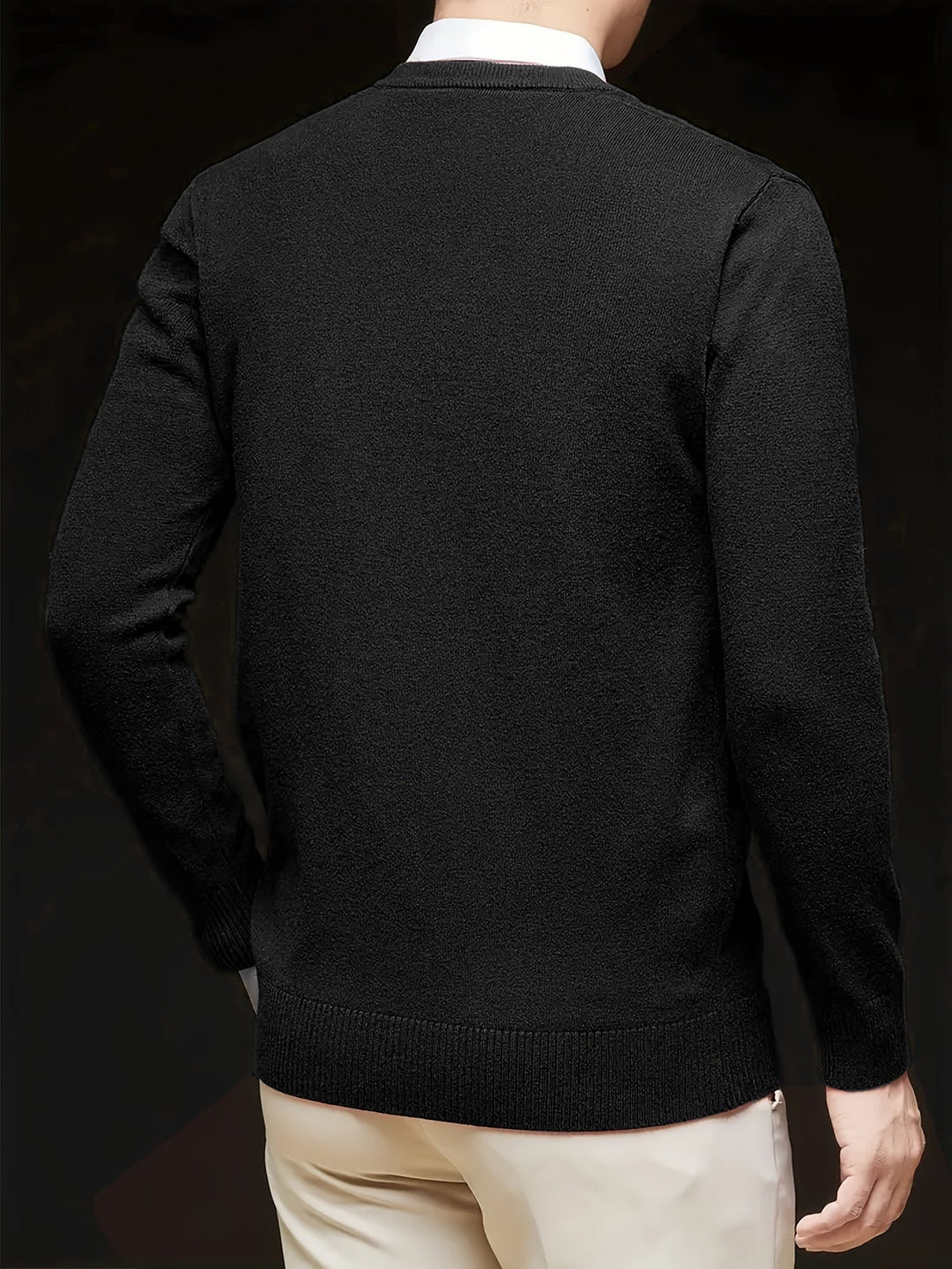 Dionysis – Sweter z Dzianiny z Dekoltem w Serek „Cross Border”