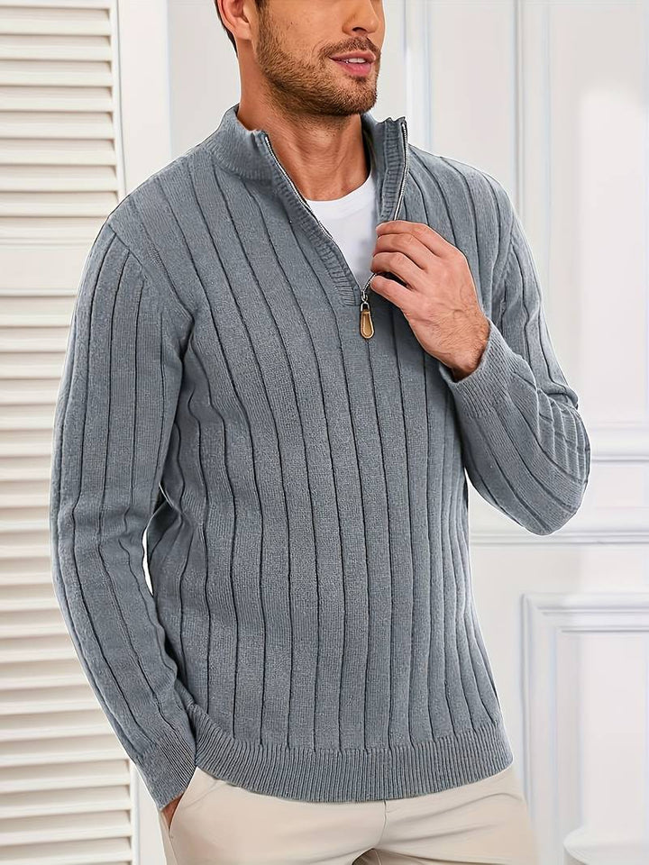 Yedidya - Sweter z Długim Rękawem z Dzianiny