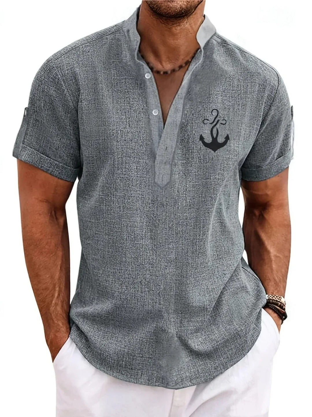 Samuelson - Elegancka Koszula z Krótkim Rękawem i Kołnierzykiem