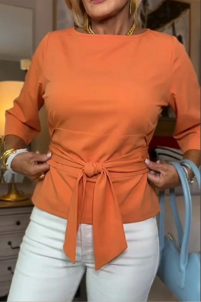 Shaniera – Stylowy Top Wiązany w Talii