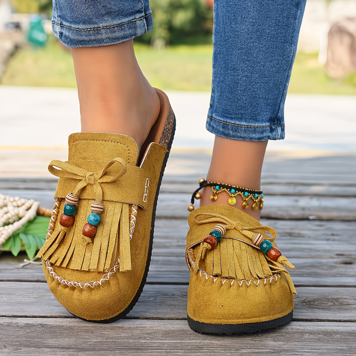 Mehra – Mokasyny z Zamszu w Stylu Bohemy