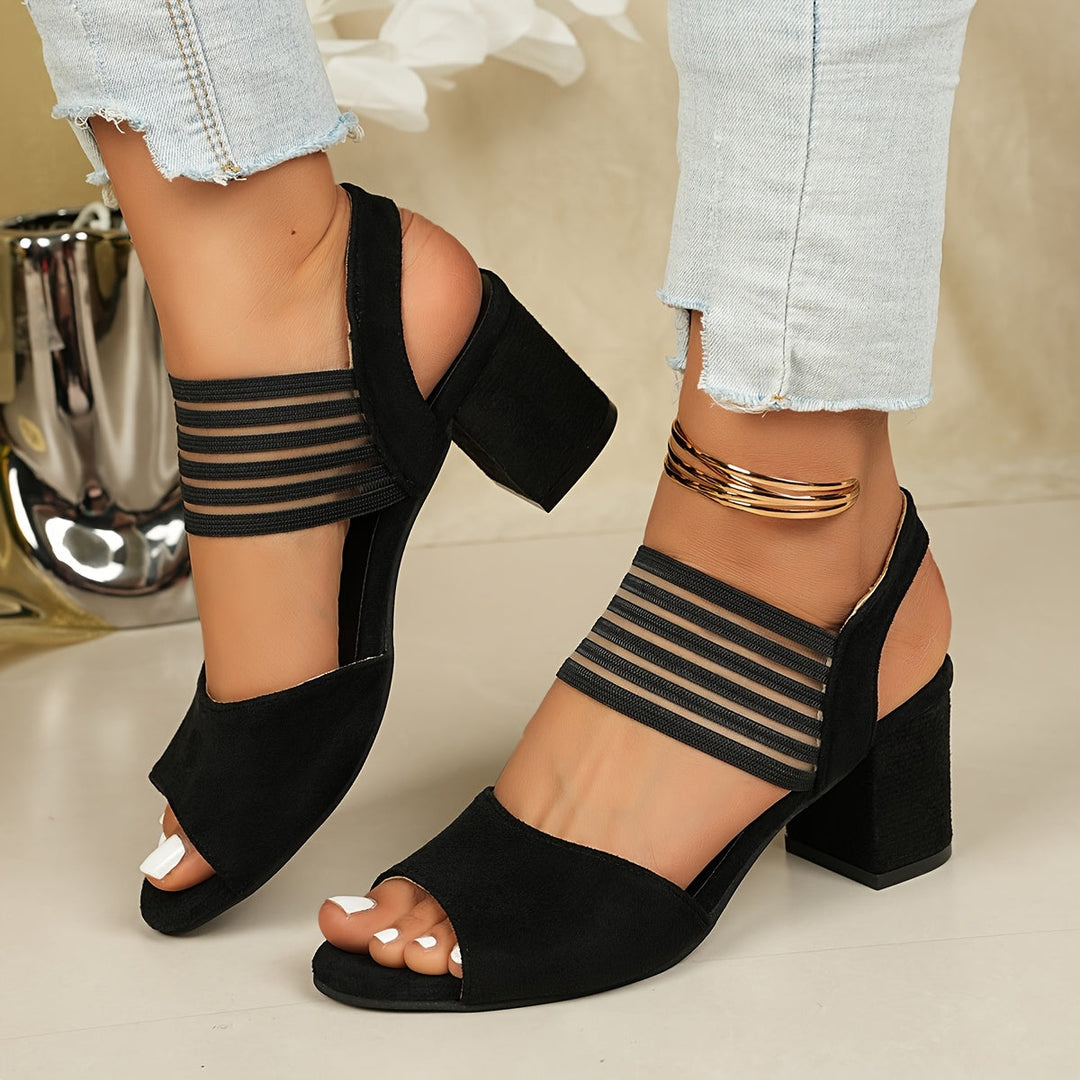 Aretha - Eleganckie Modne Buty Na Grubym Obcasie
