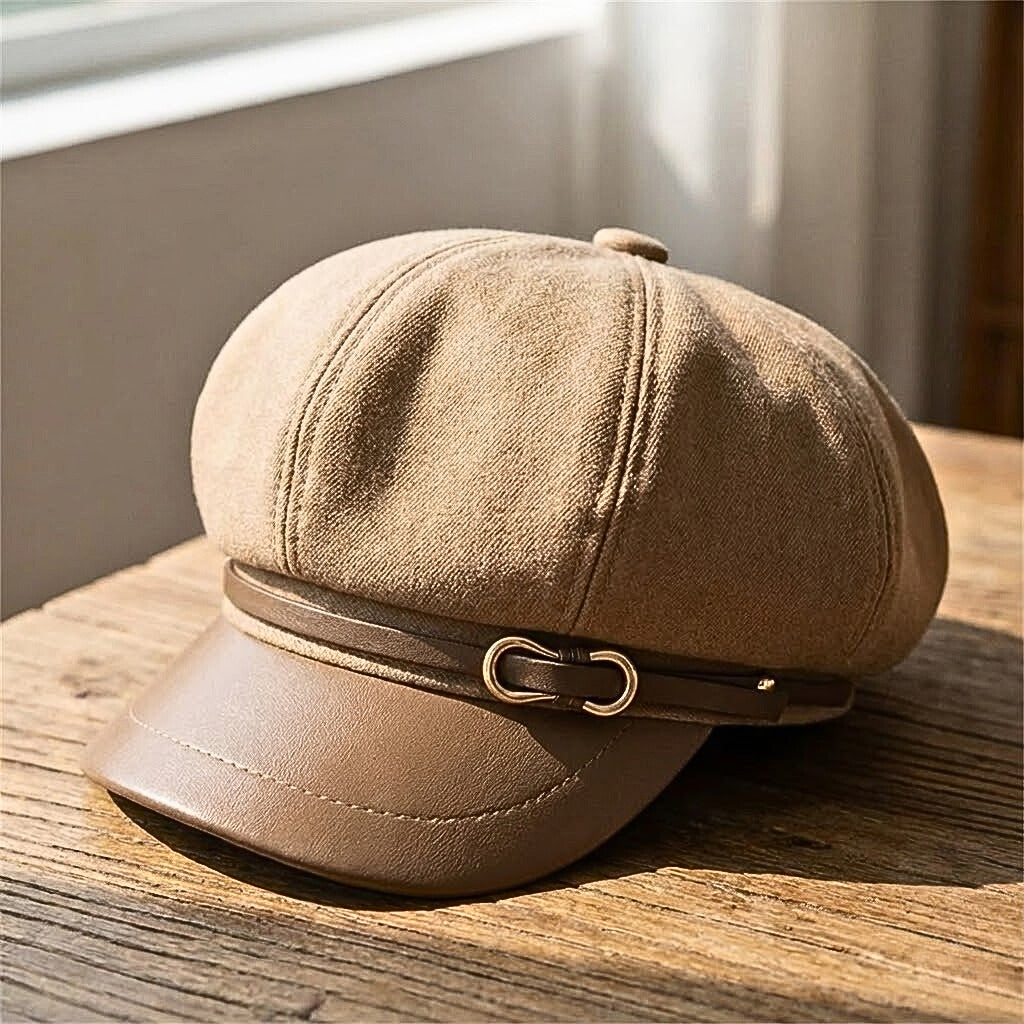 Naurine – Swobodna Wełniana Czapka Beret