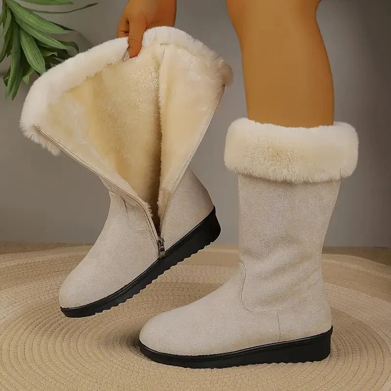 Neah - Ciepłe Długie Buty Z Zamkiem Błyskawicznym