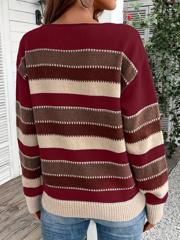 Fadina – Sweter Z Długim Rękawem Z Dzianiny