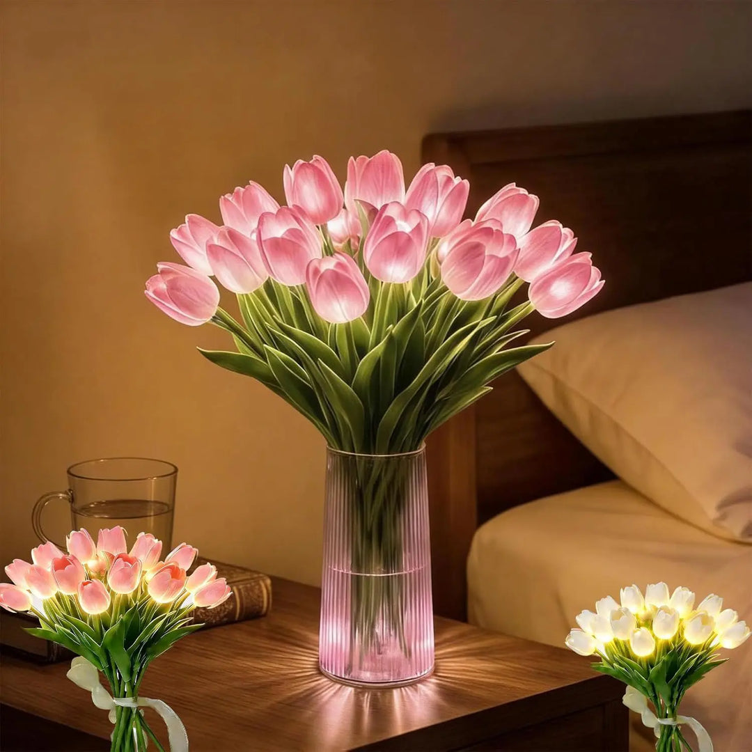 Petaluxe - Elegancka Lampka LED W Kształcie Wazonu Idealny Dodatek Do Przytulnego Wystroju Wnętrz