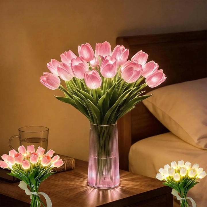 Petaluxe - Elegancka Lampka LED W Kształcie Wazonu Idealny Dodatek Do Przytulnego Wystroju Wnętrz
