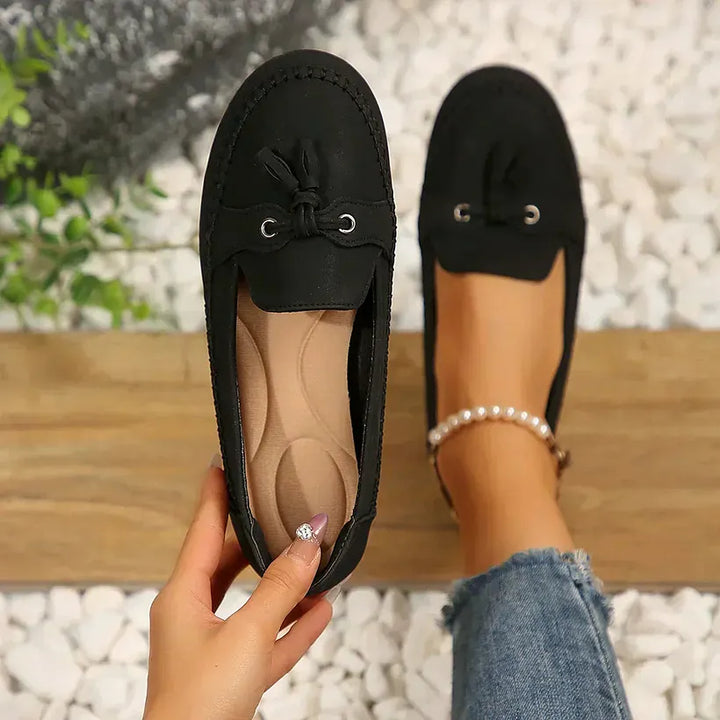 Patamon - Wygodne Mokasyny Z Delikatnymi Kokardkami W Stylu Vintage