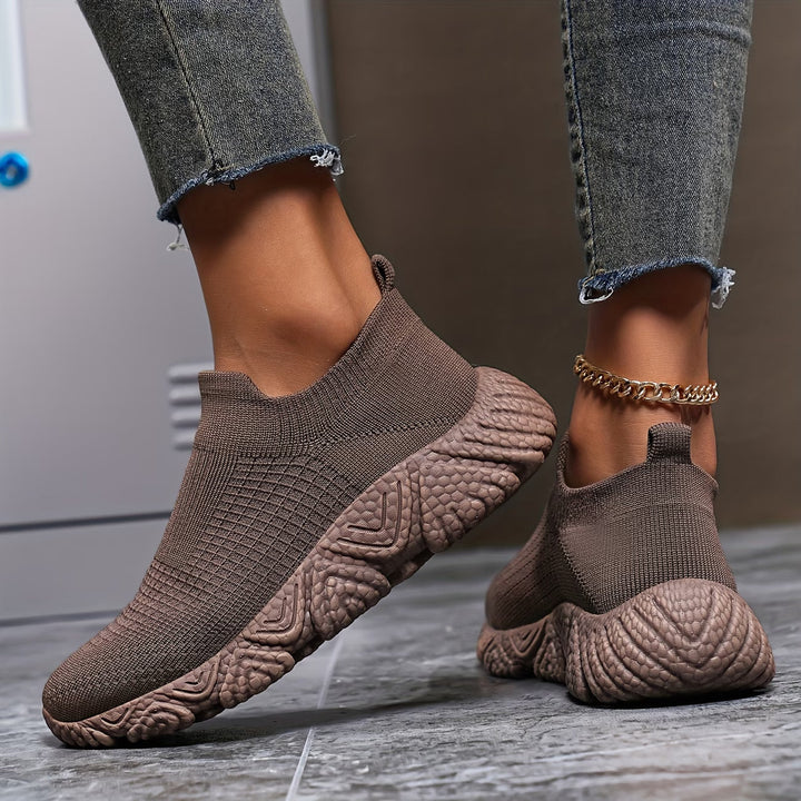 Elisha – Dzianinowe Buty Z Grubą Podeszwą