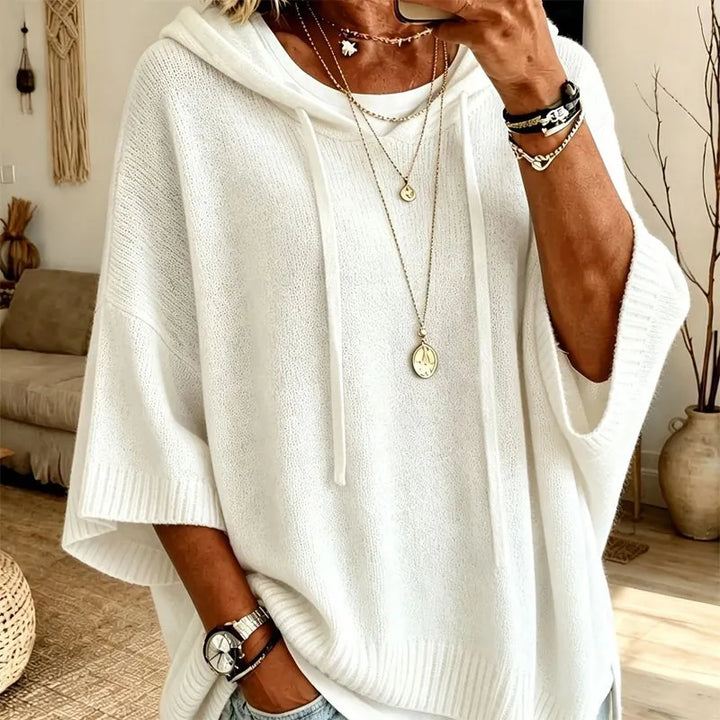 Kinala – Bluza Z Kapturem Z Grubej Dzianiny W Stylu Oversize Z Sznurkiem