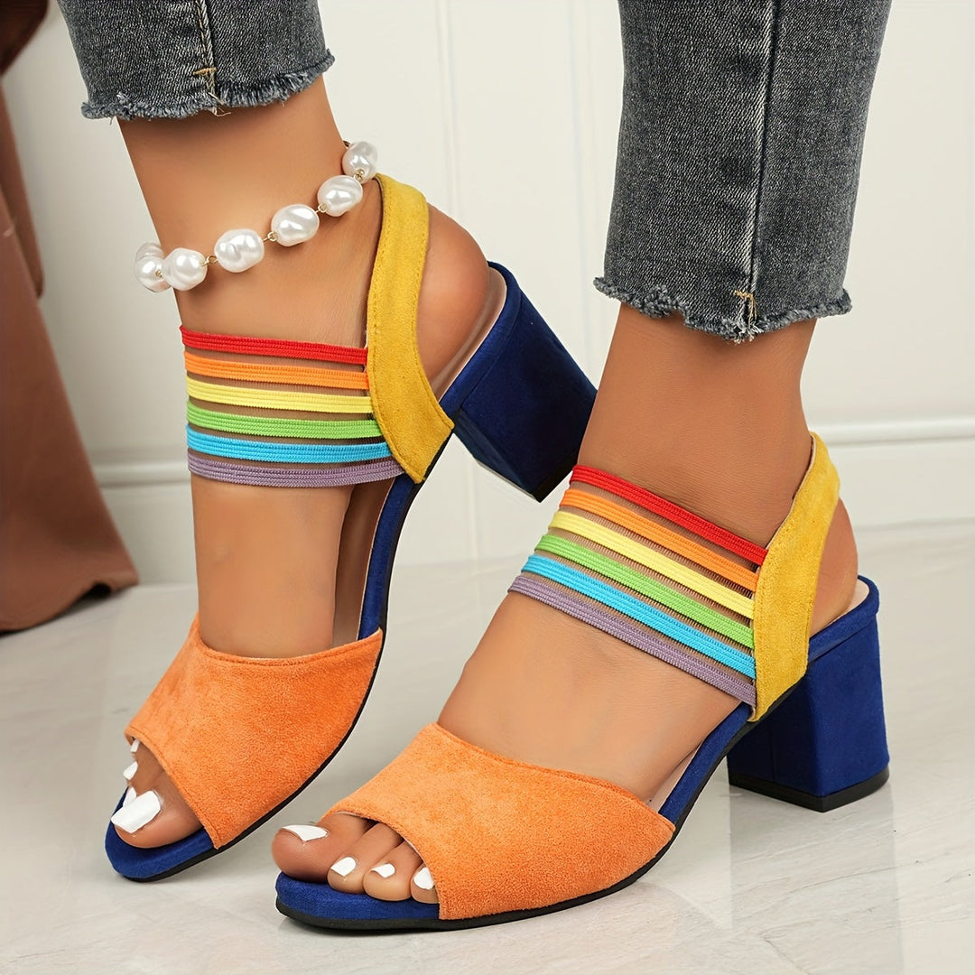 Aretha - Eleganckie Modne Buty Na Grubym Obcasie