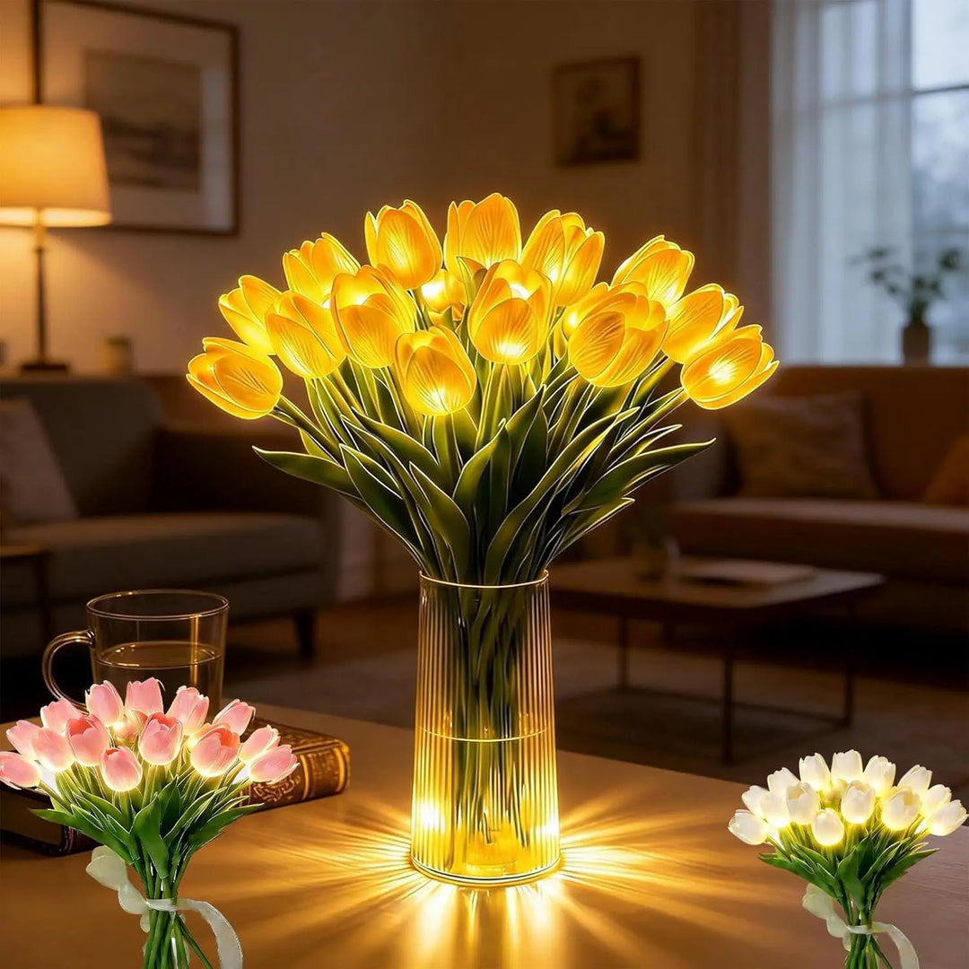 Petaluxe - Elegancka Lampka LED W Kształcie Wazonu Idealny Dodatek Do Przytulnego Wystroju Wnętrz