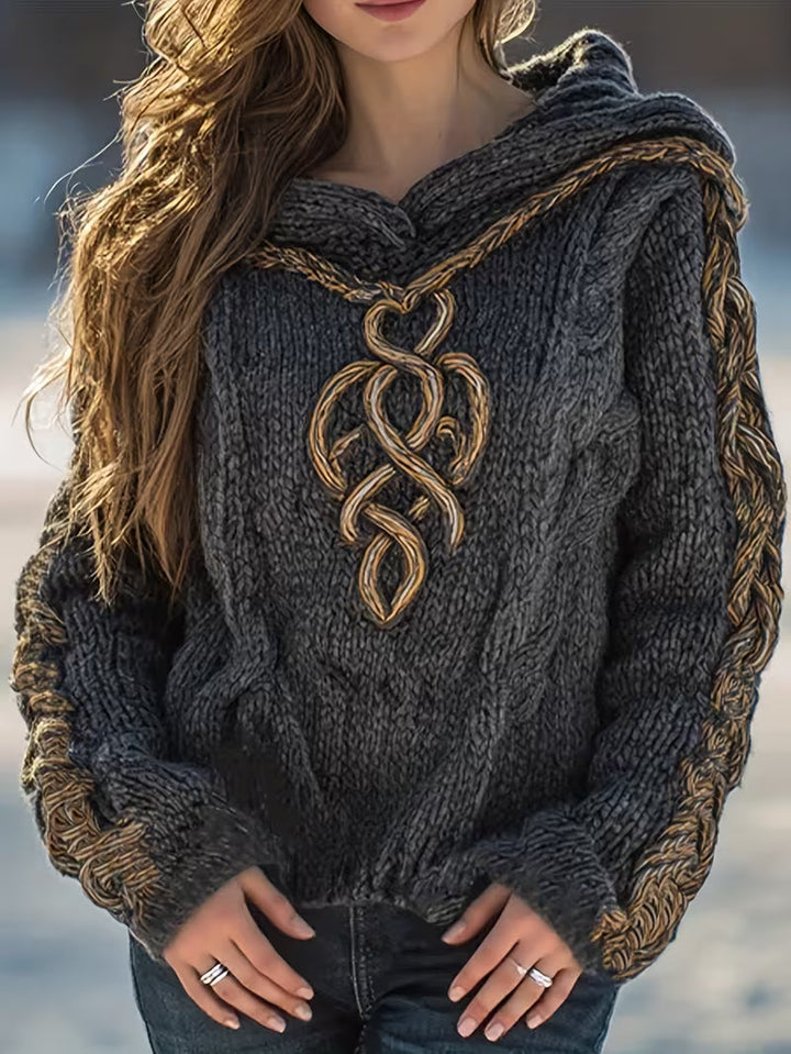 Cypriana – Elegancki Sweter z Kapturem