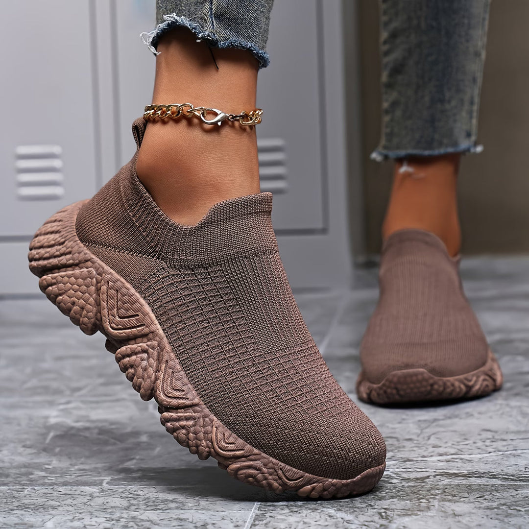 Elisha – Dzianinowe Buty Z Grubą Podeszwą
