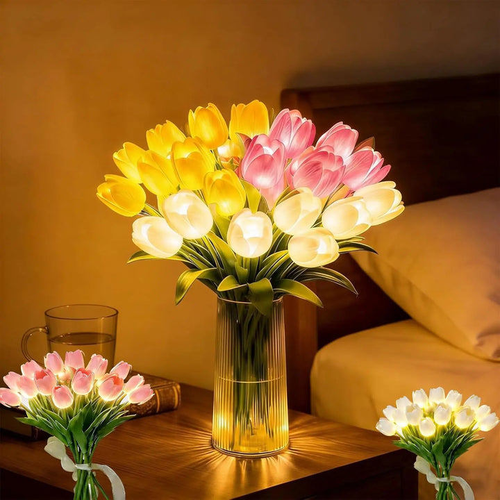 Petaluxe - Elegancka Lampka LED W Kształcie Wazonu Idealny Dodatek Do Przytulnego Wystroju Wnętrz
