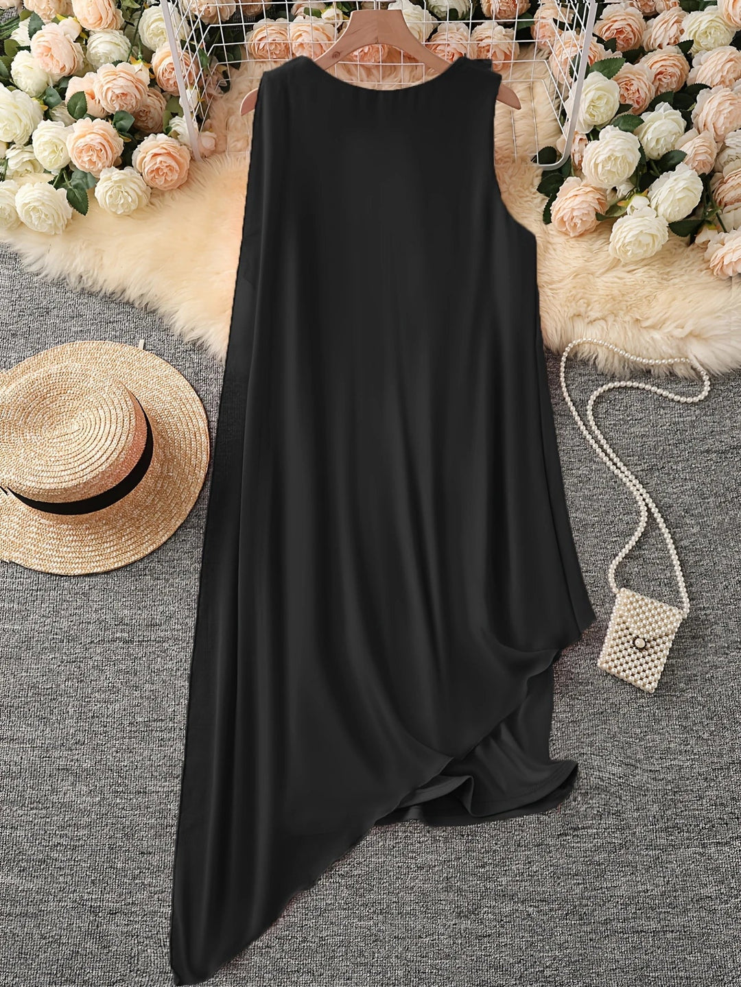 Maren – Elegancka Sukienka MIDI Bez Rękawów