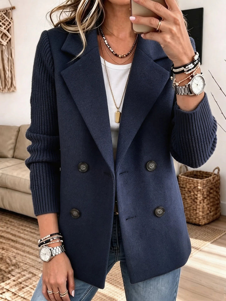 Winchell - Stylowa Jesienna Kurtka Z Dzianinowymi Rękawami