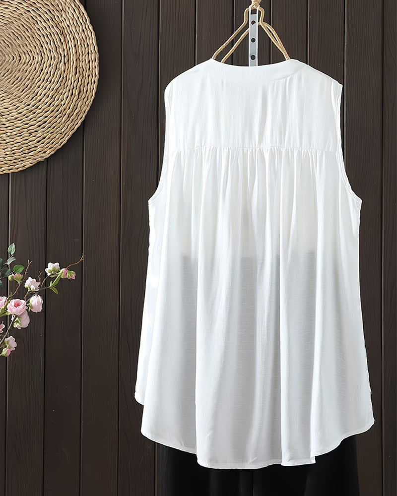 Shilika – Koszulka Bez Rękawów w Kwiatowy Wzór