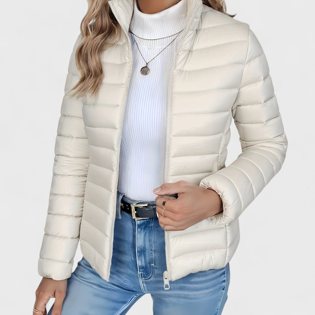 Simone – Elegancka Długa Marynarka z Kołnierzem