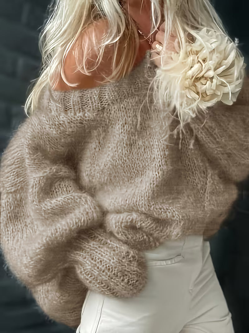 Dariya – Krótki i Miękki Sweter z Dzianiny