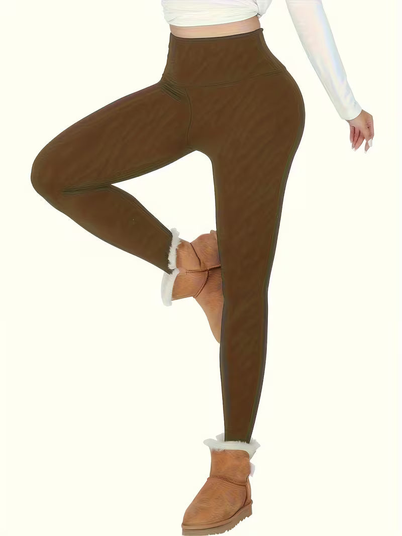 Linzay – Legginsy Z Wysokim Stanem, Z Podszewką Z Polaru Termicznego