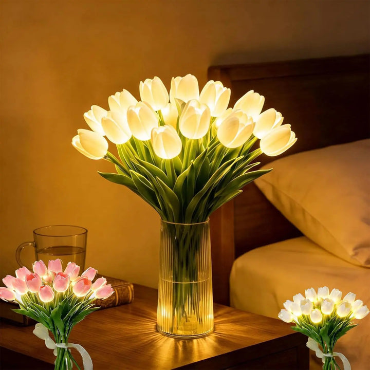 Petaluxe - Elegancka Lampka LED W Kształcie Wazonu Idealny Dodatek Do Przytulnego Wystroju Wnętrz