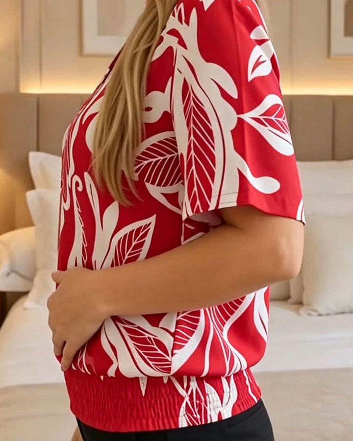 Isheba – Elegancka Bluzka Z Krótkim Rękawem