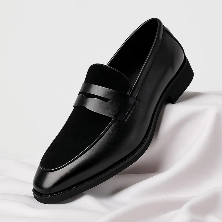 Callen – Dwukolorowe Mokasyny Typu Penny Loafers Zakładane na Nogę