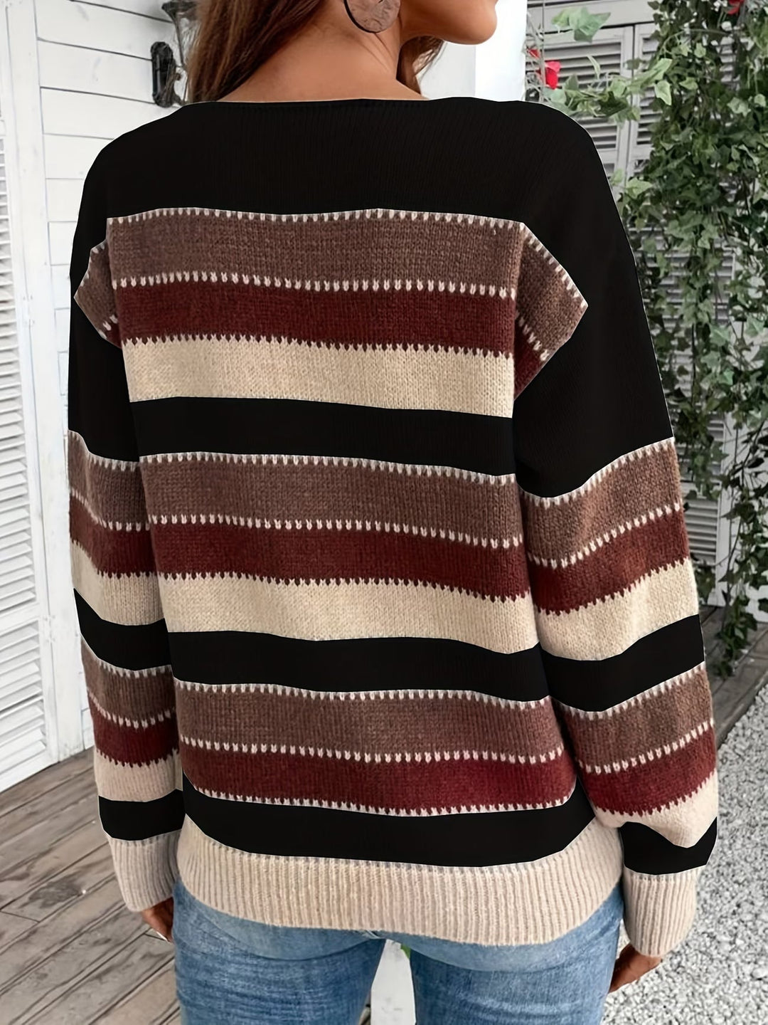 Fadina – Sweter Z Długim Rękawem Z Dzianiny