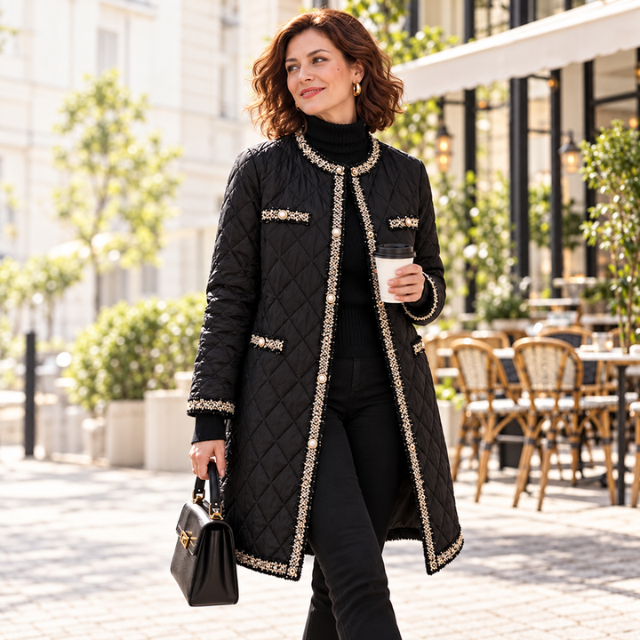 Caren – Elegancka Kurtka Z Okrągłym Dekoltem