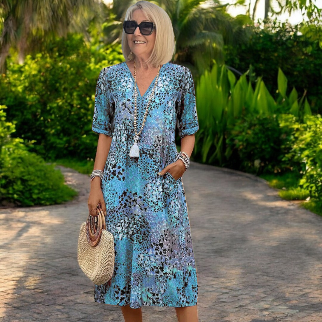 Ladina - Lekka Zwiewna Sukienka Podkreślająca Sylwetkę