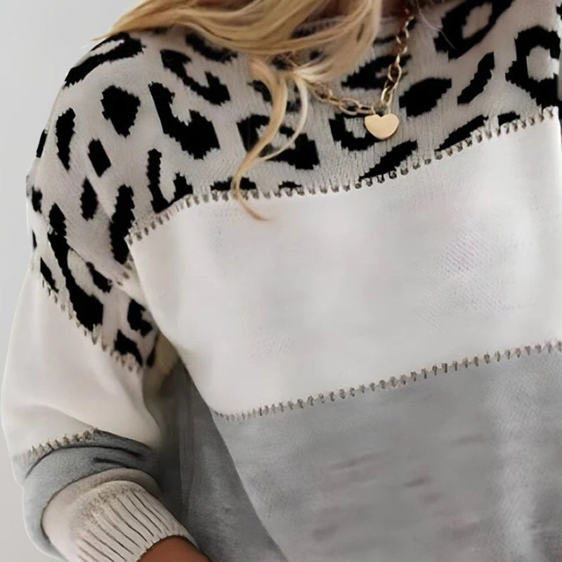Diletta – Elegancki Sweter w Panterkę