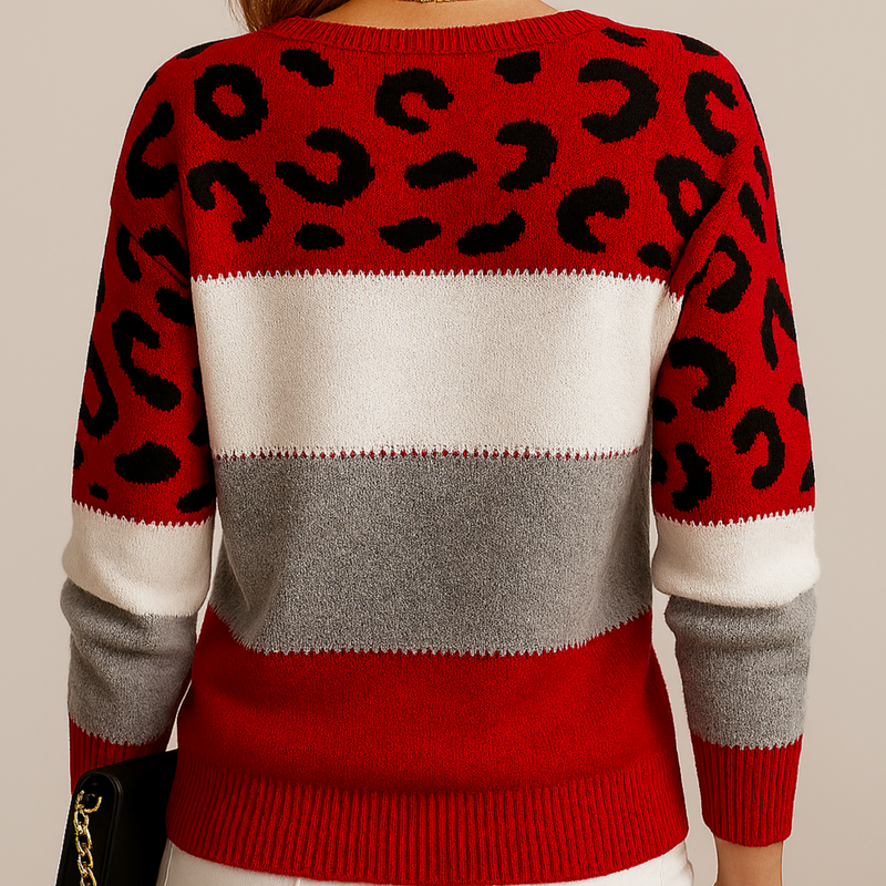 Diletta – Elegancki Sweter w Panterkę
